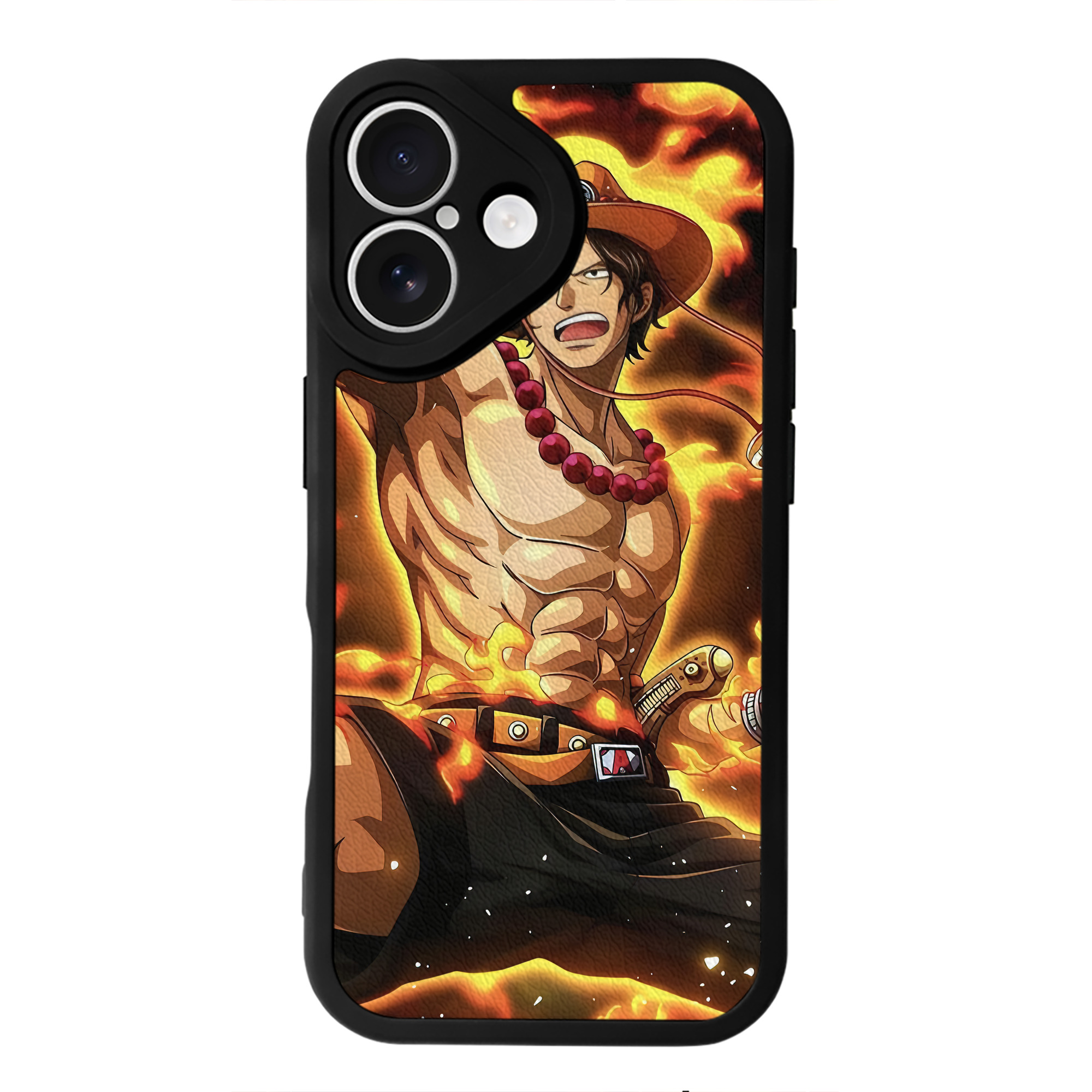 （画像用） ワンピース ONE PIECE 【iPhone 16シリーズ対応】シリコンスマホケース（レザー調） 材質：シリコン